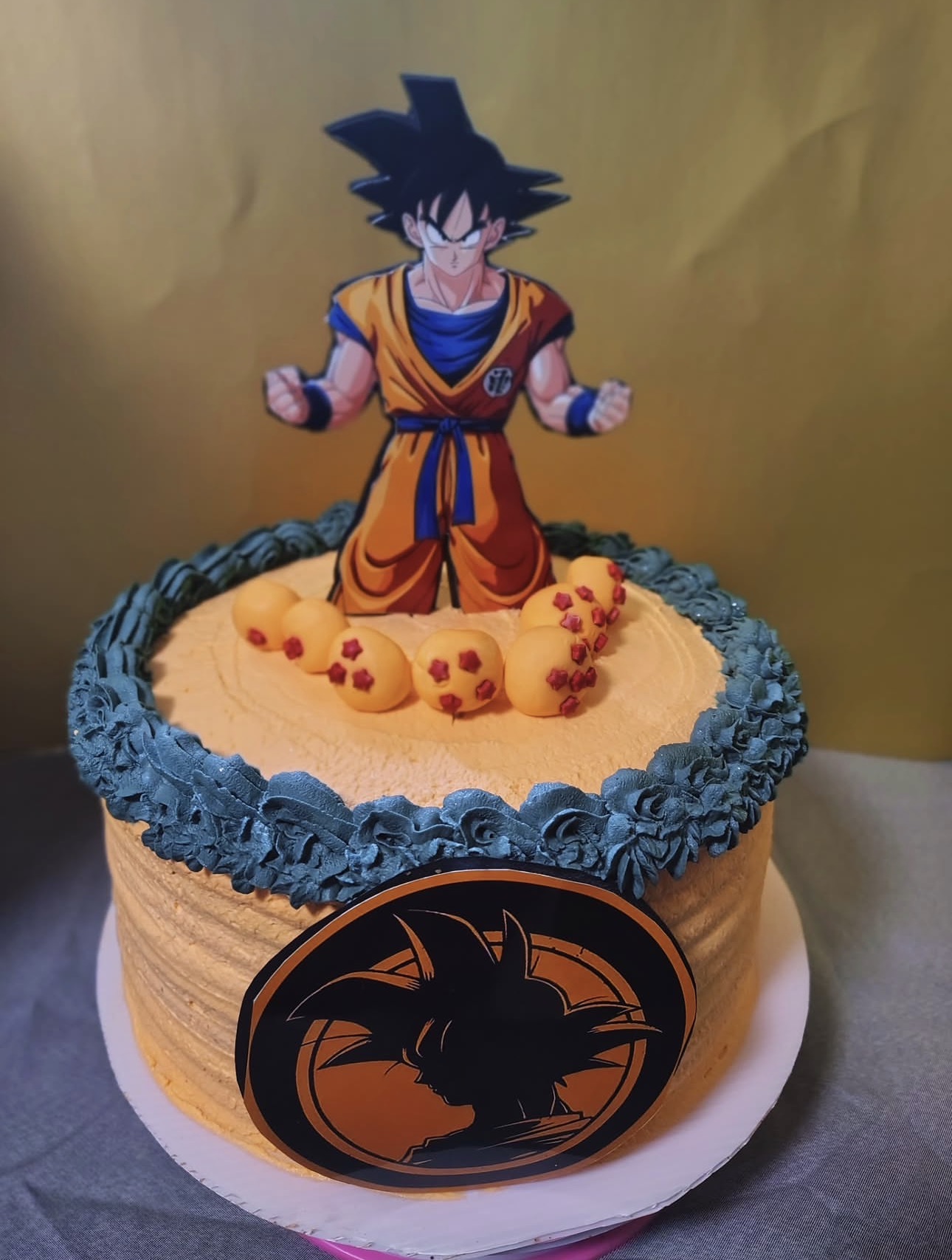 Anime character themed birthday cake