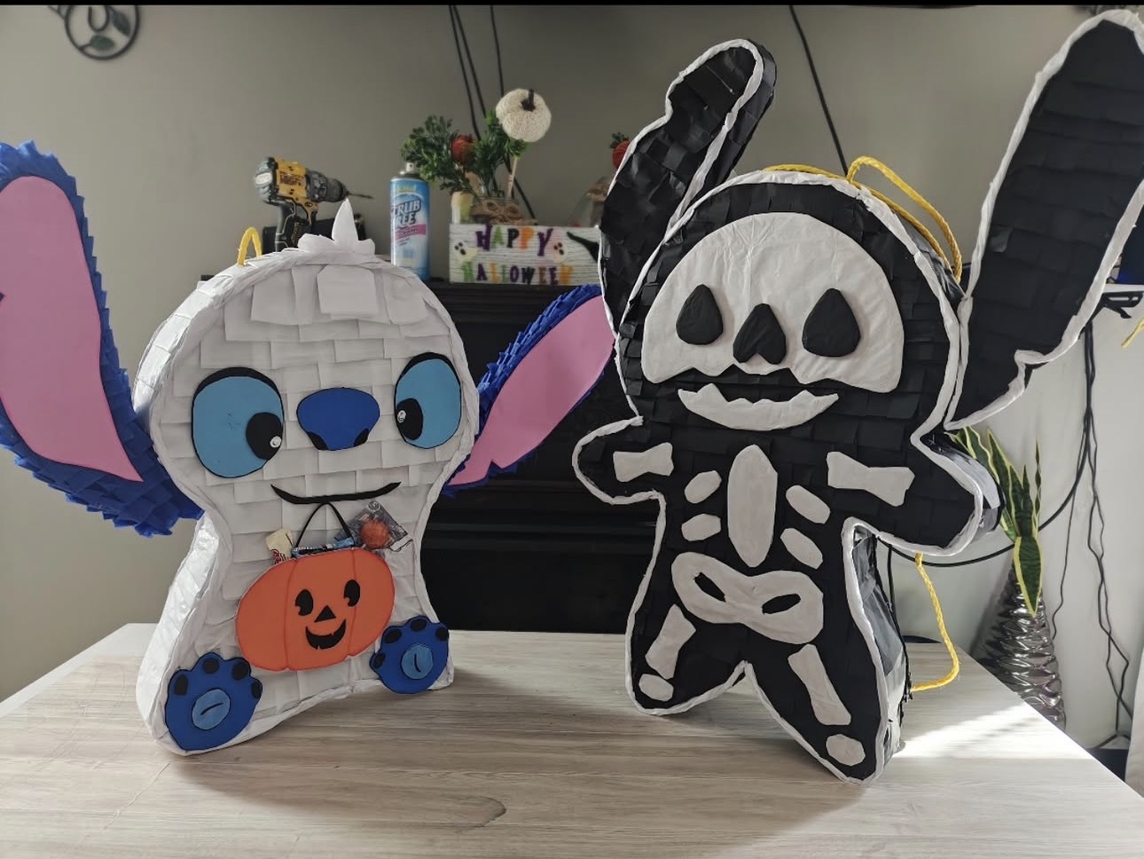 Halloween themed handmade piñatas